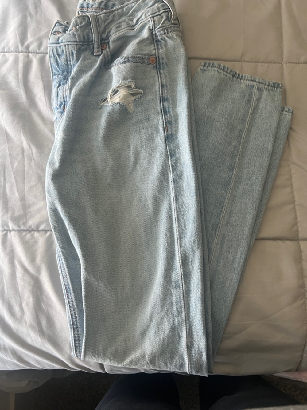 American Eagle Outfitters Light Wash Straight Leg Jeans